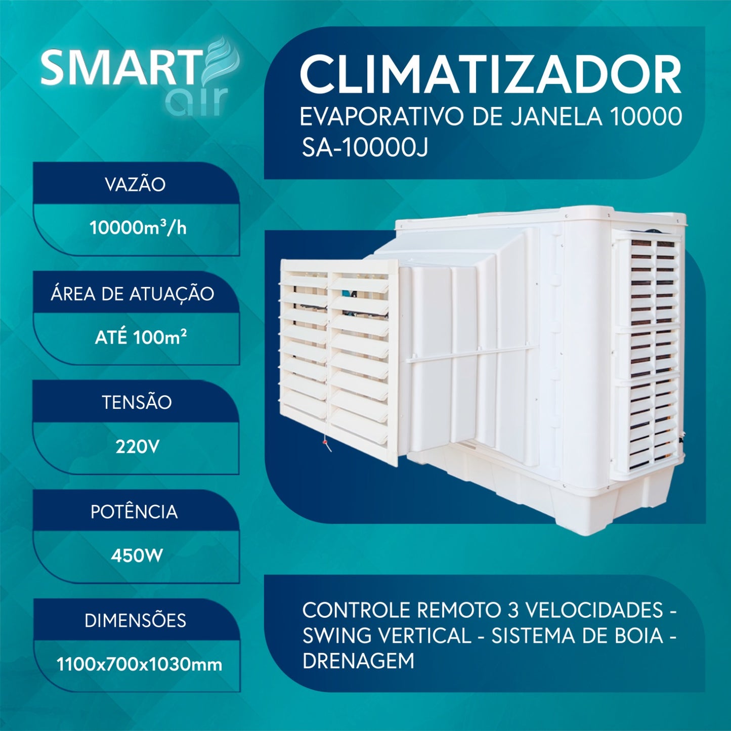 Climatizador Evaporativo de Janela 10000 220v