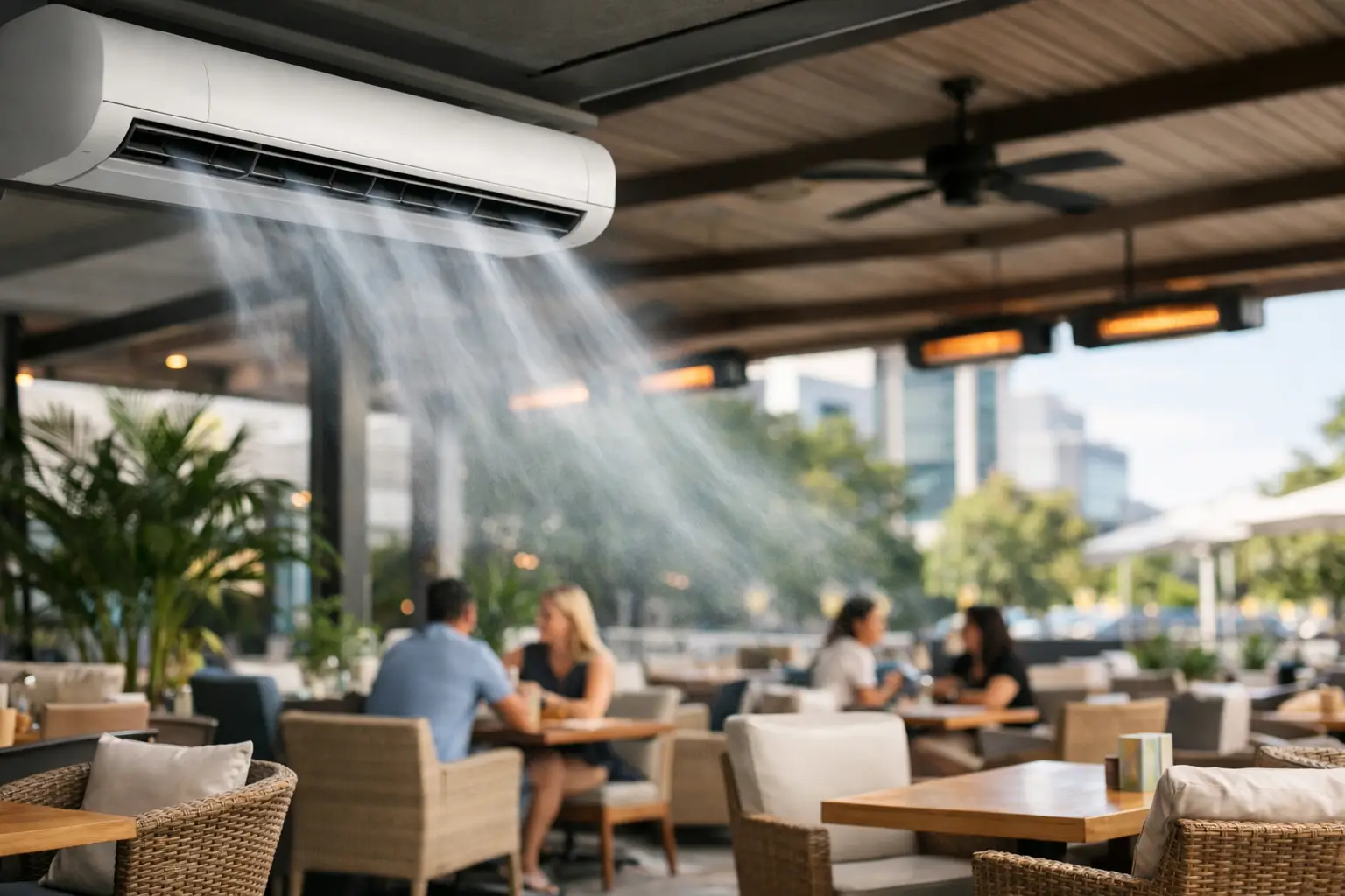 Como climatizar ambiente comercial aberto