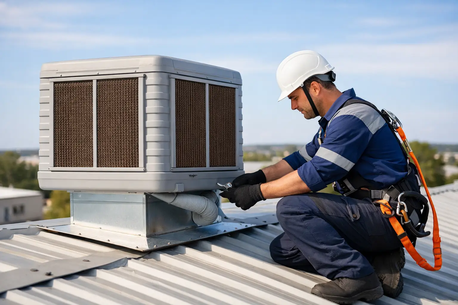 Como instalar climatizador de telhado com segurança