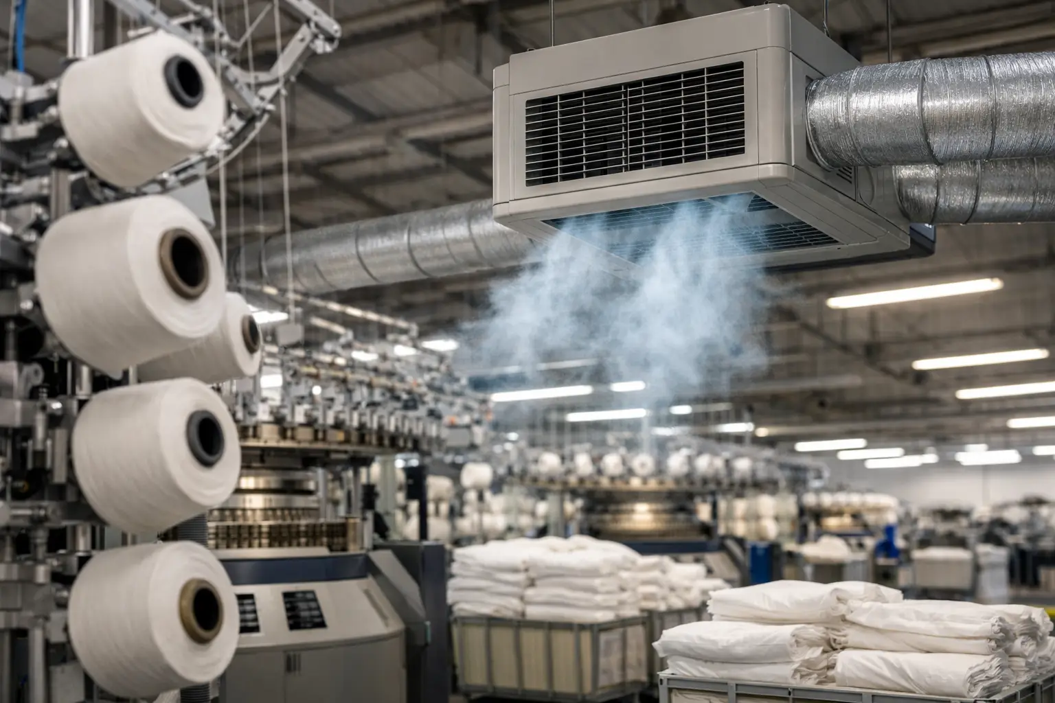 Exemplo de climatização para indústria têxtil